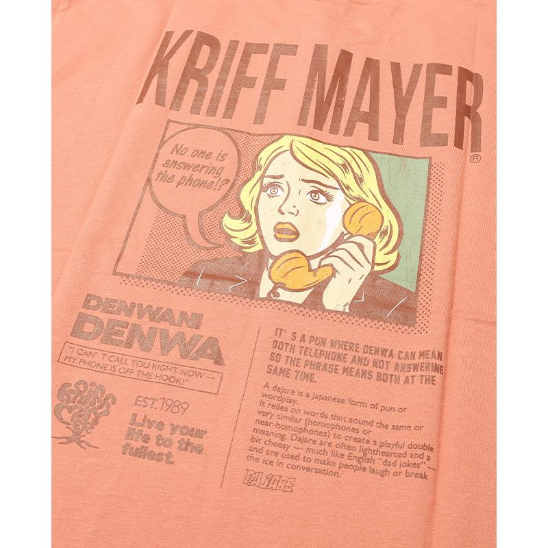 クリフメイヤー KRIFF MAYER メンズ ユニセックス バックプリント ロゴ アート 綿100 コットン アウトドア 夏 ダジャレ 半袖 Tシャツ デンワニデンワ | KRIFF MAYER Lady's Collection | 13