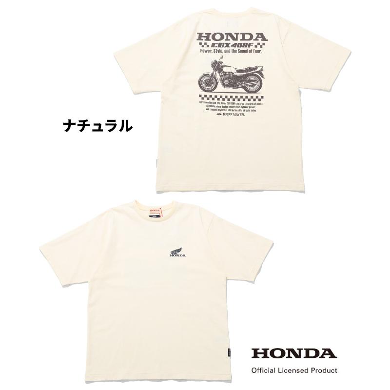クリフメイヤー KRIFF MAYER メンズ ユニセックス ホンダ バイク オートバイ 半袖 Tシャツ ピグメント染め バックプリント アメカジ HONDAコラボT CBX400F | KRIFF MAYER | 18