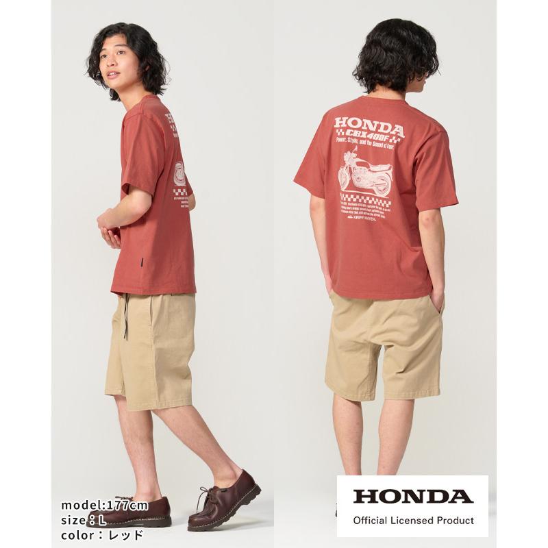 クリフメイヤー KRIFF MAYER メンズ ユニセックス ホンダ バイク オートバイ 半袖 Tシャツ ピグメント染め バックプリント アメカジ HONDAコラボT CBX400F | KRIFF MAYER | 09