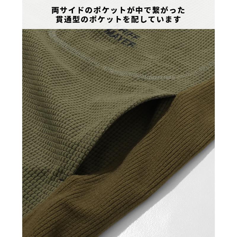 クリフメイヤー KRIFF MAYER メンズ ユニセックス 長袖 Tシャツ ロンT 静電気防止 胸ポケット ドロスト アウトドア 秋 冬 アクティブフリースクルー | KRIFF MAYER | 14