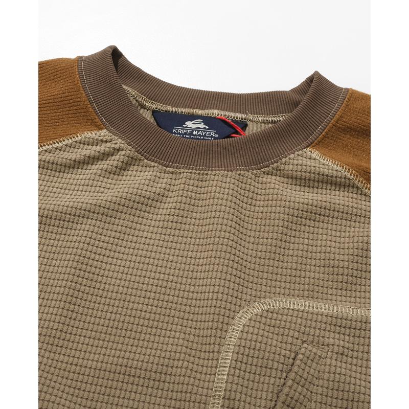 クリフメイヤー KRIFF MAYER メンズ ユニセックス 長袖 Tシャツ ロンT 静電気防止 胸ポケット ドロスト アウトドア 秋 冬 アクティブフリースクルー | KRIFF MAYER | 16