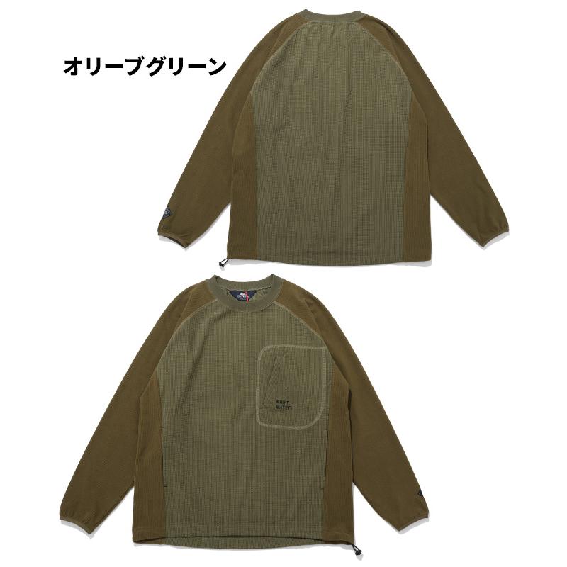 クリフメイヤー KRIFF MAYER メンズ ユニセックス 長袖 Tシャツ ロンT 静電気防止 胸ポケット ドロスト アウトドア 秋 冬 アクティブフリースクルー | KRIFF MAYER | 20