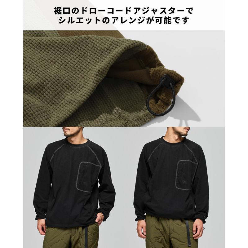 クリフメイヤー KRIFF MAYER メンズ ユニセックス 長袖 Tシャツ ロンT 静電気防止 胸ポケット ドロスト アウトドア 秋 冬 アクティブフリースクルー | KRIFF MAYER | 09