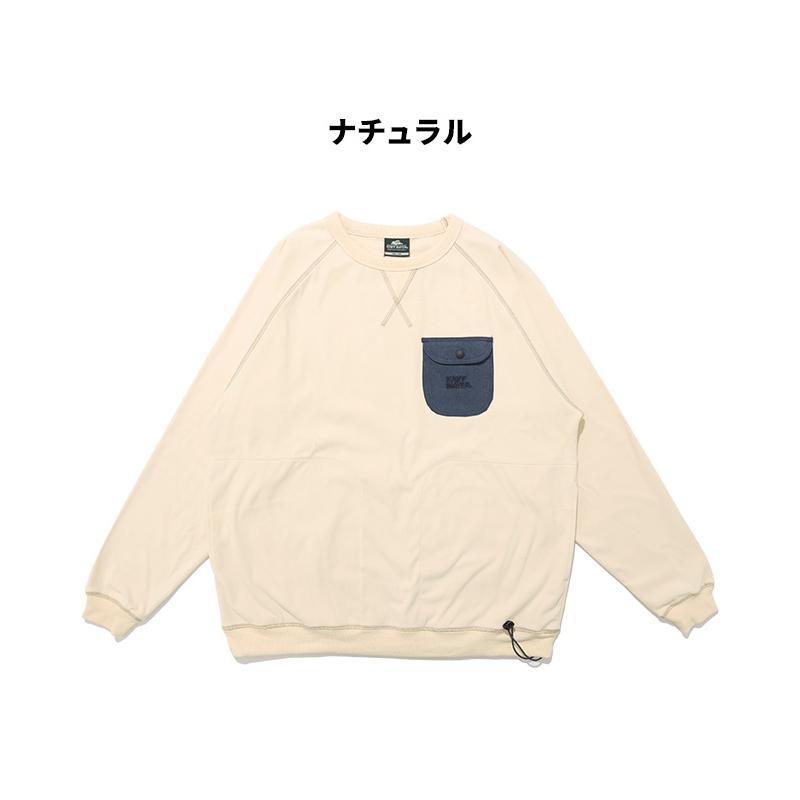 クリフメイヤー KRIFF MAYER メンズ ユニセックス ストレッチ 長袖 Tシャツ ポケット 刺繍 保温 起毛 秋 冬 もちのびドロストスウェットT | KRIFF MAYER | 18