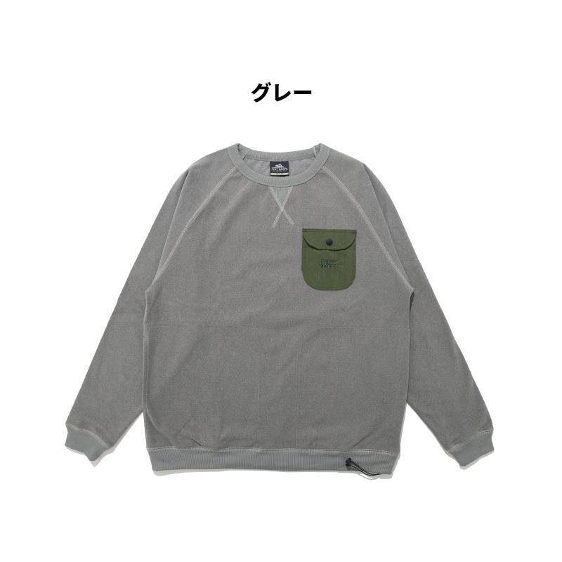 クリフメイヤー KRIFF MAYER メンズ ユニセックス ストレッチ 長袖 Tシャツ ポケット 刺繍 保温 起毛 秋 冬 もちのびドロストスウェットT | KRIFF MAYER | 19