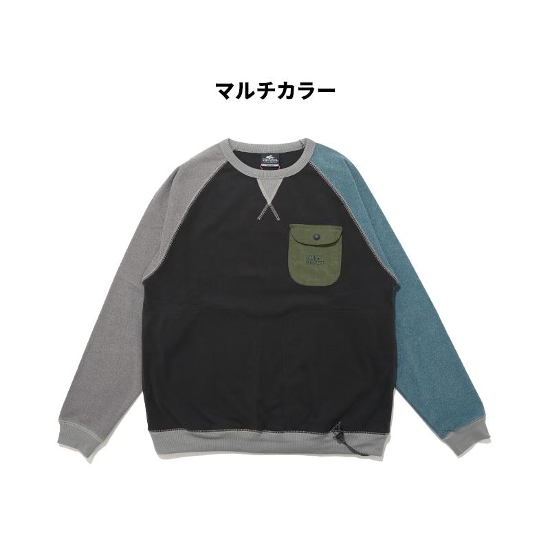 クリフメイヤー KRIFF MAYER メンズ ユニセックス ストレッチ 長袖 Tシャツ ポケット 刺繍 保温 起毛 秋 冬 もちのびドロストスウェットT | KRIFF MAYER | 22