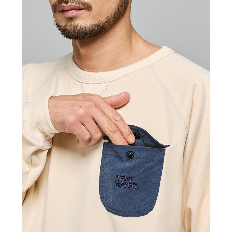 クリフメイヤー KRIFF MAYER メンズ ユニセックス ストレッチ 長袖 Tシャツ ポケット 刺繍 保温 起毛 秋 冬 もちのびドロストスウェットT | KRIFF MAYER | 14
