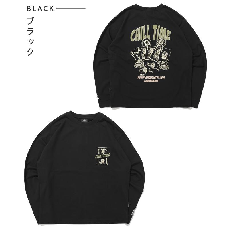 クリフメイヤー KRIFF MAYER メンズ ユニセックス 長袖 Tシャツ レディース バックプリント 綿100 カジュアル 春 秋 チルタイム ロンT ポーカー | KRIFF MAYER | 21