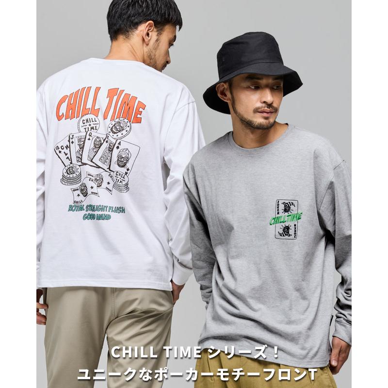 クリフメイヤー KRIFF MAYER メンズ ユニセックス 長袖 Tシャツ レディース バックプリント 綿100 カジュアル 春 秋 チルタイム ロンT ポーカー | KRIFF MAYER | 06