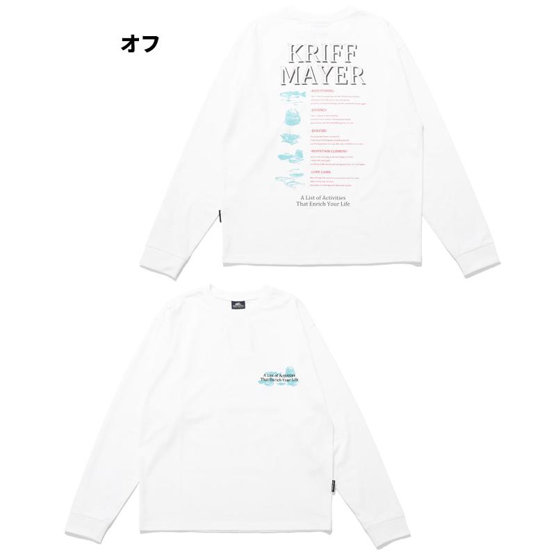 クリフメイヤー KRIFF MAYER メンズ ユニセックス 長袖 Tシャツ バックプリント クルーネック 丸首 カジュアル アメカジ 秋 春 外遊びプリントロンT 釣り | KRIFF MAYER | 16
