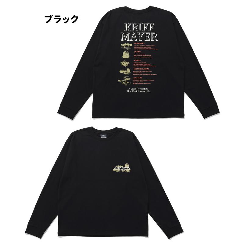 クリフメイヤー KRIFF MAYER メンズ ユニセックス 長袖 Tシャツ バックプリント クルーネック 丸首 カジュアル アメカジ 秋 春 外遊びプリントロンT 釣り | KRIFF MAYER | 18