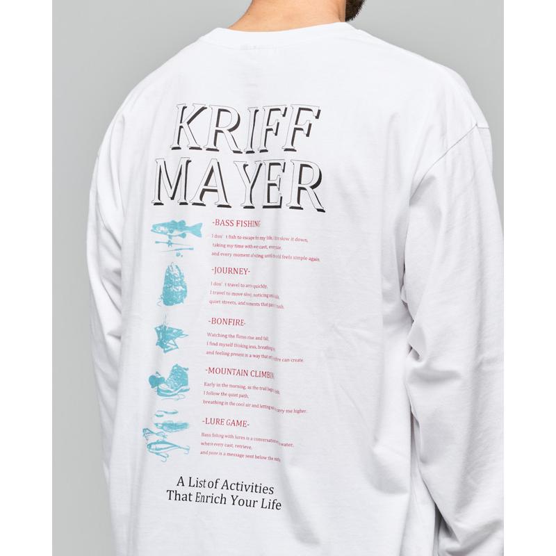 クリフメイヤー KRIFF MAYER メンズ ユニセックス 長袖 Tシャツ バックプリント クルーネック 丸首 カジュアル アメカジ 秋 春 外遊びプリントロンT 釣り | KRIFF MAYER | 10