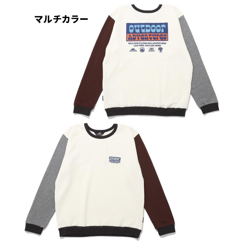 クリフメイヤー KRIFF MAYER メンズ ユニセックス スウェット 長袖 バックプリント クルーネック 刺繍 コットン アウトドア 秋 冬 春 ざっくり裏毛クルー | KRIFF MAYER | 21