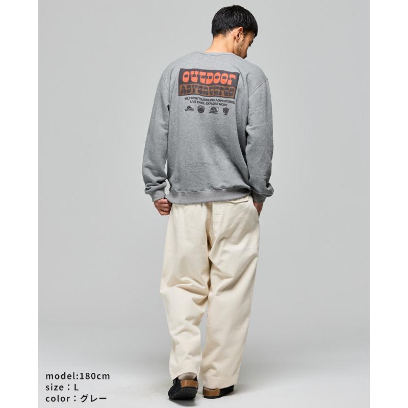 クリフメイヤー KRIFF MAYER メンズ ユニセックス スウェット 長袖 バックプリント クルーネック 刺繍 コットン アウトドア 秋 冬 春 ざっくり裏毛クルー | KRIFF MAYER | 09