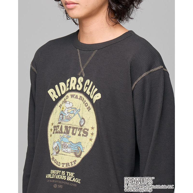 クリフメイヤー KRIFF MAYER メンズ ユニセックス 長袖 ワッフル Tシャツ バイク 春 秋 冬 ハニカムサーマルスウェットT スヌーピー | KRIFF MAYER | 11