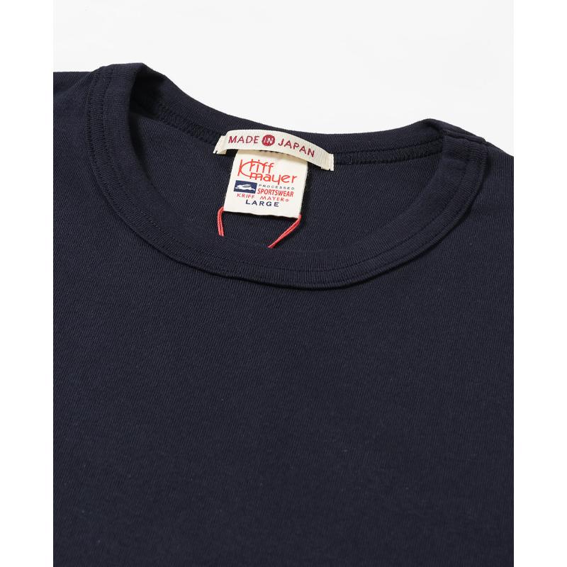 クリフメイヤー KRIFF MAYER メンズ ユニセックス 5分袖 Tシャツ 半端袖 国産 無地 インナー スリム アメカジ 日本製 タイトフィット切替5分袖Tシャツ | KRIFF MAYER | 24