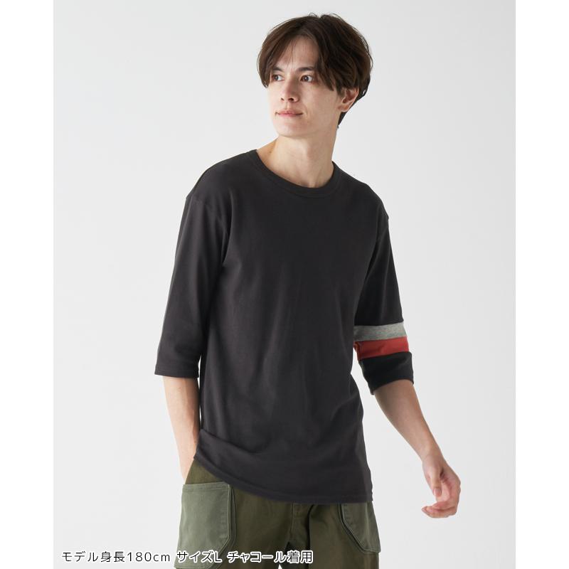 クリフメイヤー KRIFF MAYER メンズ ユニセックス 5分袖 Tシャツ 半端袖 国産 無地 インナー スリム アメカジ 日本製 タイトフィット切替5分袖Tシャツ | KRIFF MAYER | 14