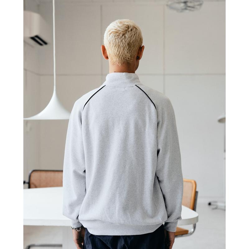 バクタ Bukta メンズ スウェット ハーフジップ ヘビーウェイト ハイネック スタンド 裏起毛 ワイド ストリート 秋 冬 ヘビーOZ裏毛ハーフZIP | Bukta | 09