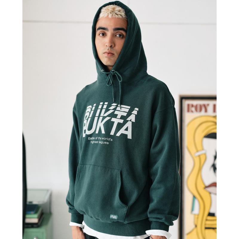 Bukta（バクタ） メンズ スウェット フーディー プルパーカー ロゴ