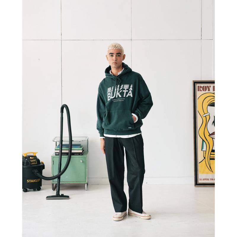 Bukta（バクタ） メンズ スウェット フーディー プルパーカー ロゴ
