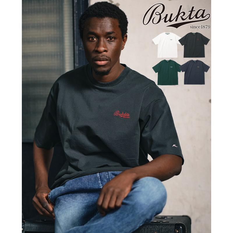 バクタ Bukta メンズ ユニセックス 半袖 Tシャツ ロゴプリント バックプリント アメカジ カジュアル スポーツ ストリート 夏 ヘビーウェイトバックロゴT 刺繍 | Bukta