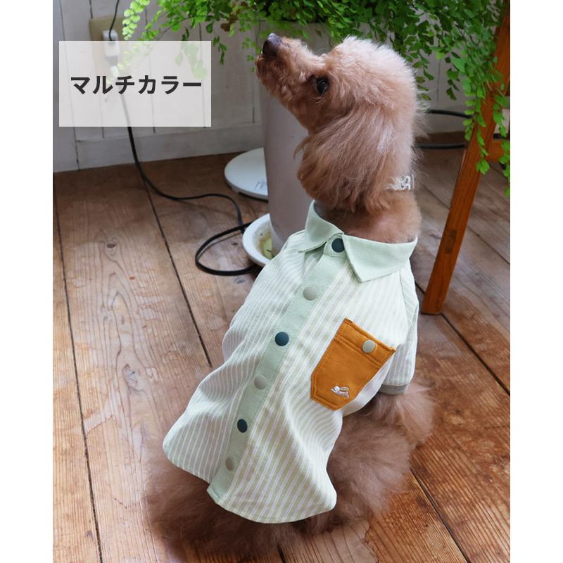 クリフメイヤードッグ KRIFF MAYER DOG シャツ ドッグ お揃い 犬服 ペアルック ストライプ 前開き 抜け毛対策 着脱簡単 ギンガム チェック ハッピーシャツ | KRIFF MAYER | 22