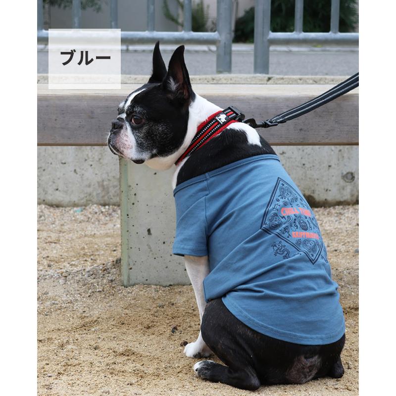 クリフメイヤードッグ KRIFF MAYER DOG Tシャツ ドッグ お揃い 犬服 ペアルック 綿100 カジュアル 抜け毛対策 着脱簡単 半袖 カラフル チルタイム T バンダナ | KRIFF MAYER | 24