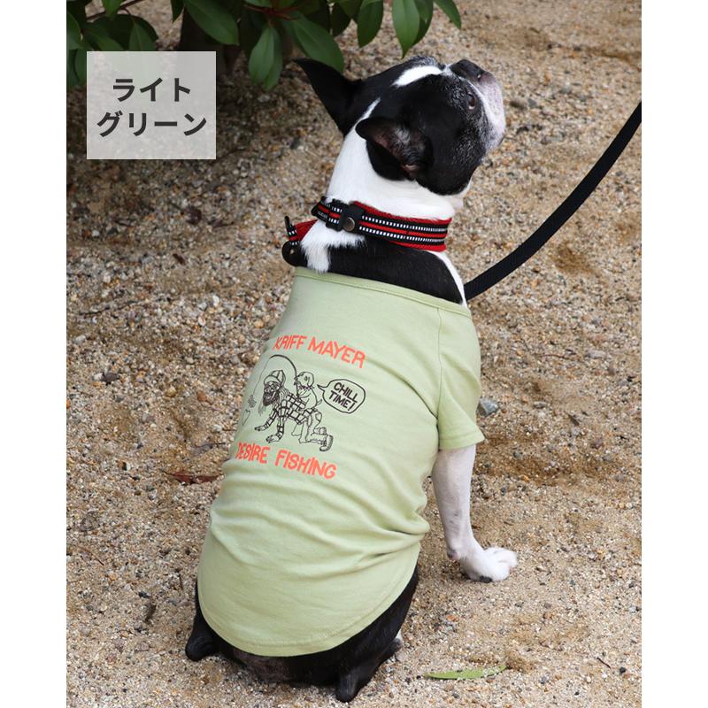 クリフメイヤードッグ KRIFF MAYER DOG Tシャツ ドッグ お揃い 犬服 ペアルック 綿100 カジュアル 抜け毛対策 着脱簡単 半袖 カラフル チルタイム T 釣り | KRIFF MAYER | 23