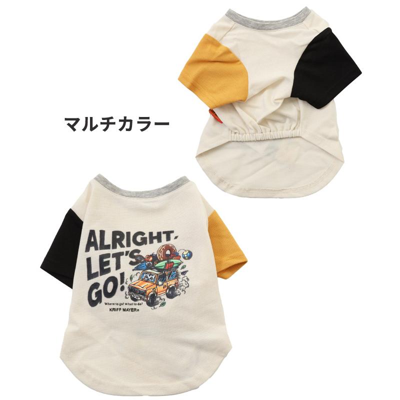 クリフメイヤードッグ KRIFF MAYER DOG Tシャツ ドッグ お揃い 犬服 ペアルック 防蚊 カジュアル 抜け毛対策 着脱簡単 半袖 カラフル BUG PROOF プリントT 車 | KRIFF MAYER | 22