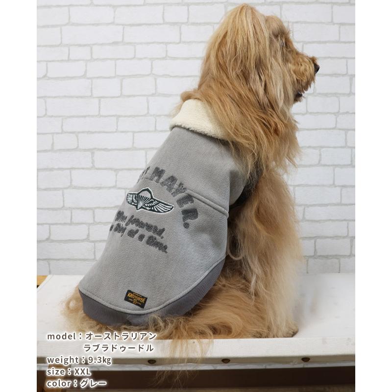クリフメイヤー ドッグ KRIFF MAYER DOG アウター お揃い 犬服 防寒 袖なし カジュアル 裏ボア コーデュロイ ボンバー ジャケット | KRIFF MAYER | 15