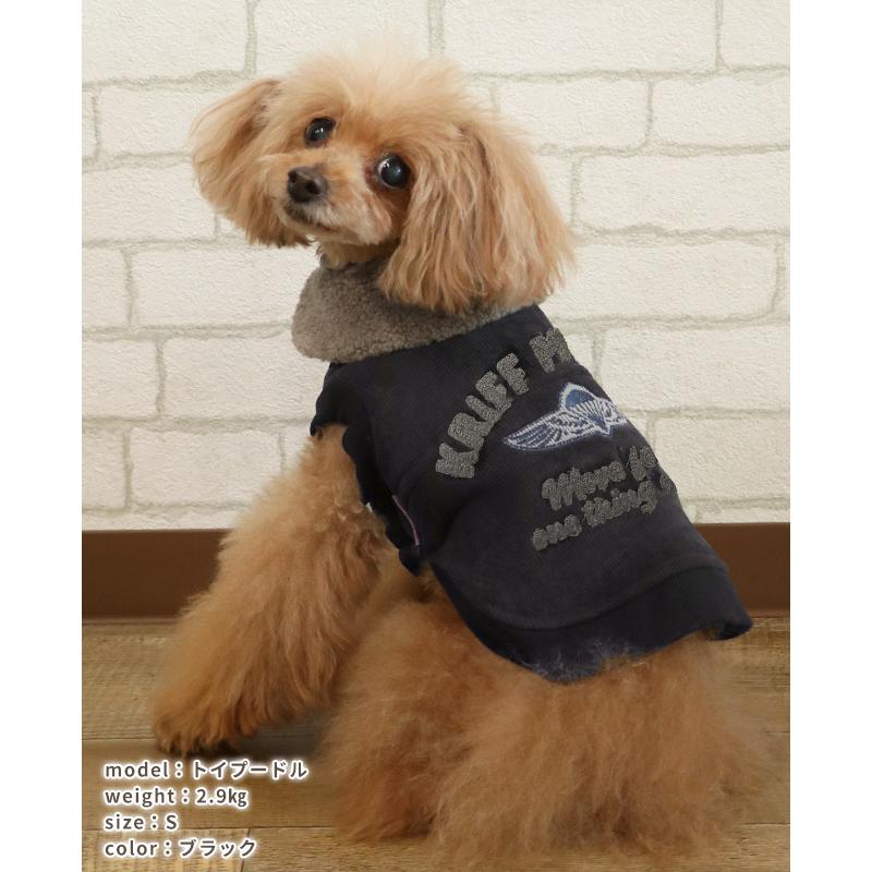 クリフメイヤー ドッグ KRIFF MAYER DOG アウター お揃い 犬服 防寒 袖なし カジュアル 裏ボア コーデュロイ ボンバー ジャケット | KRIFF MAYER | 12