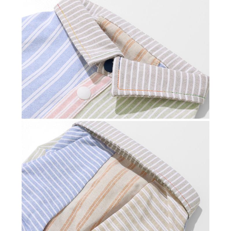 クリフメイヤー ドッグ KRIFF MAYER DOG スナップボタンシャツ お揃い 犬服 ペアルック ストライプ カジュアル 抜け毛対策 ハッピー シャツ | KRIFF MAYER | 23