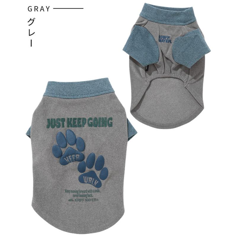 クリフメイヤー ドッグ KRIFF MAYER DOG Tシャツ お揃い 犬服 防寒 伸縮性 可愛い カジュアル 抜け毛対策 肉球 もちのび 刺繍 T 足跡 | KRIFF MAYER | 20