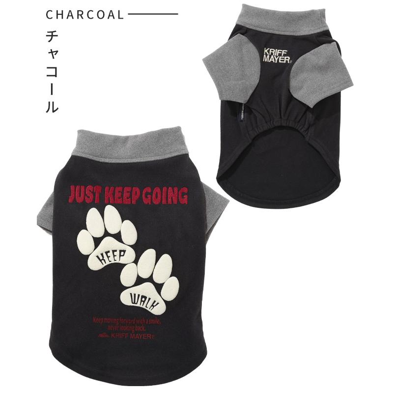 クリフメイヤー ドッグ KRIFF MAYER DOG Tシャツ お揃い 犬服 防寒 伸縮性 可愛い カジュアル 抜け毛対策 肉球 もちのび 刺繍 T 足跡 | KRIFF MAYER | 21