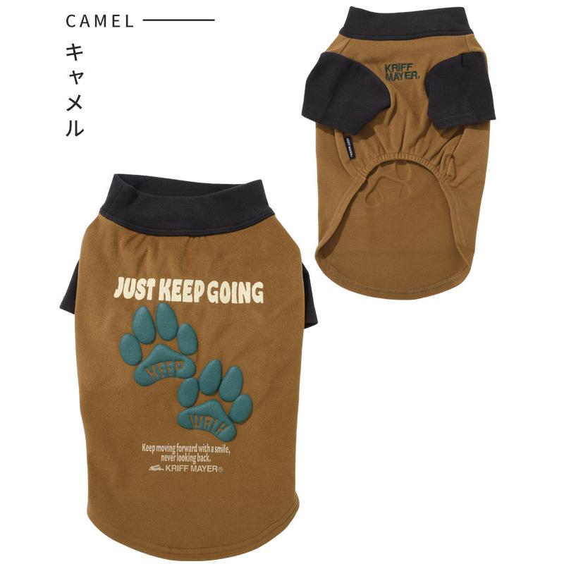 クリフメイヤー ドッグ KRIFF MAYER DOG Tシャツ お揃い 犬服 防寒 伸縮性 可愛い カジュアル 抜け毛対策 肉球 もちのび 刺繍 T 足跡 | KRIFF MAYER | 22