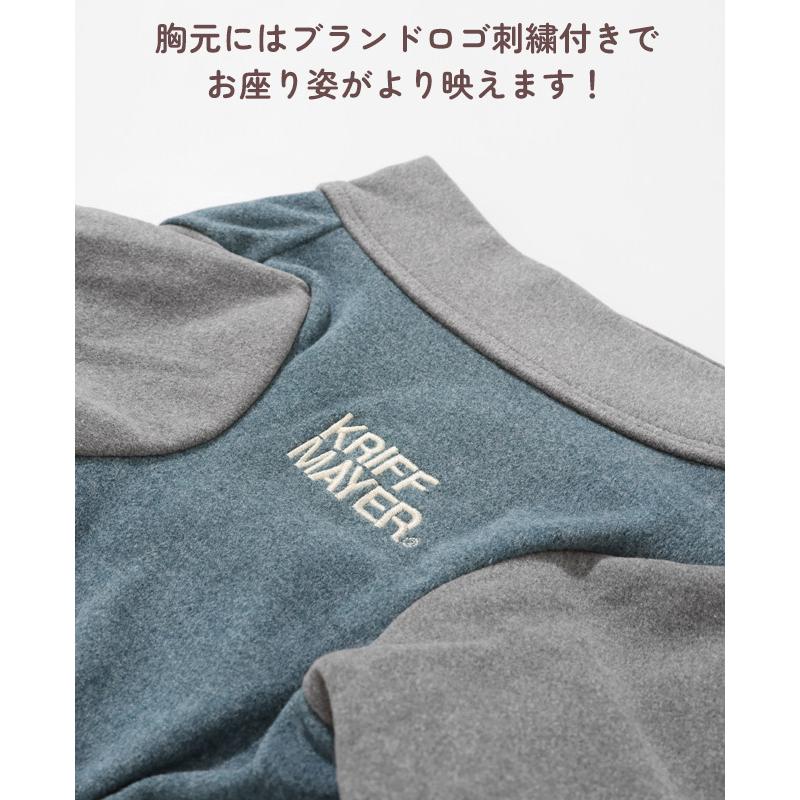 クリフメイヤー ドッグ KRIFF MAYER DOG Tシャツ お揃い 犬服 防寒 伸縮性 可愛い カジュアル 抜け毛対策 肉球 もちのび 刺繍 T 足跡 | KRIFF MAYER | 11