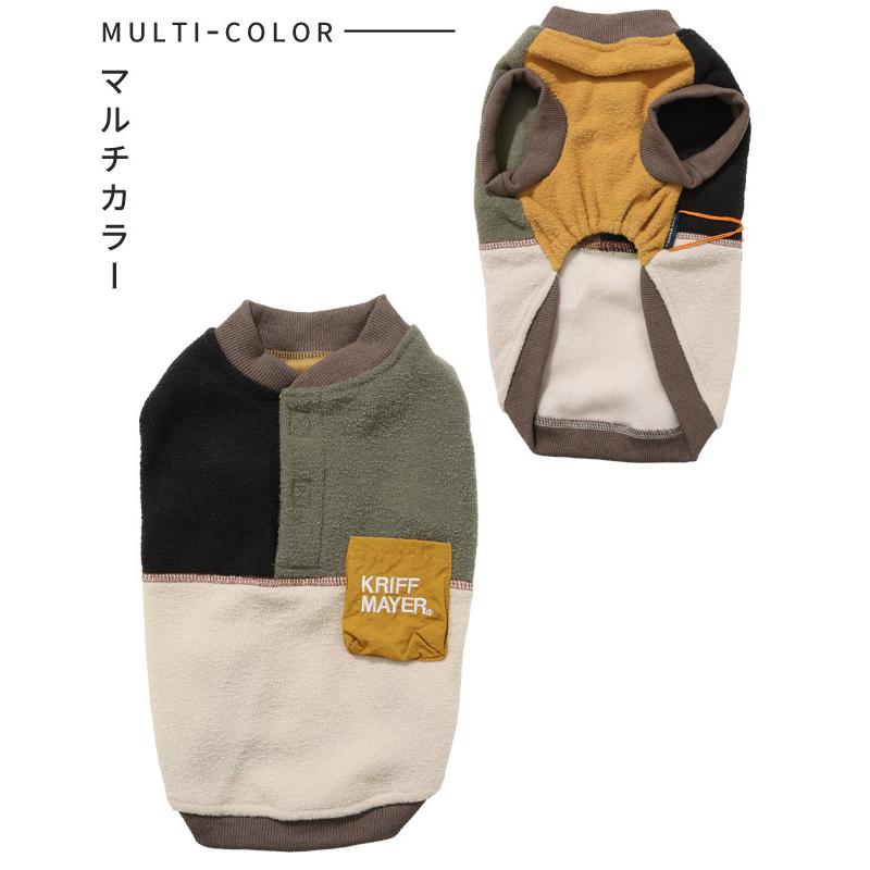 クリフメイヤー ドッグ KRIFF MAYER DOG Tシャツ お揃い 犬服 防寒 伸縮性 スウェット カジュアル 抜け毛対策 裏起毛 ブークレ クルー | KRIFF MAYER | 23