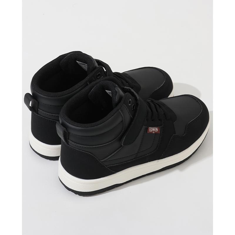 EDWIN エドウィン スニーカー ハイカットスニーカー シューズ キッズ  ジュニア 防水　防滑 ベルクロ 面ファスナー 通学 運動靴 軽量 軽い 小学生 | EDWIN | 10
