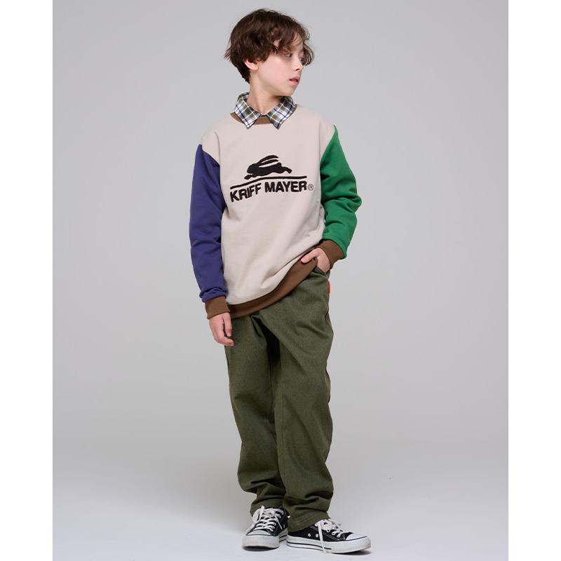 クリフメイヤー キッズ KRIFF MAYER KIDS 子供服 長ズボン ロングパンツ ズボン デニム 小学生 中学生 2025FW 裏起毛 カラーデニム ゆったり パンツ | KRIFF MAYER Kid's Collection | 10