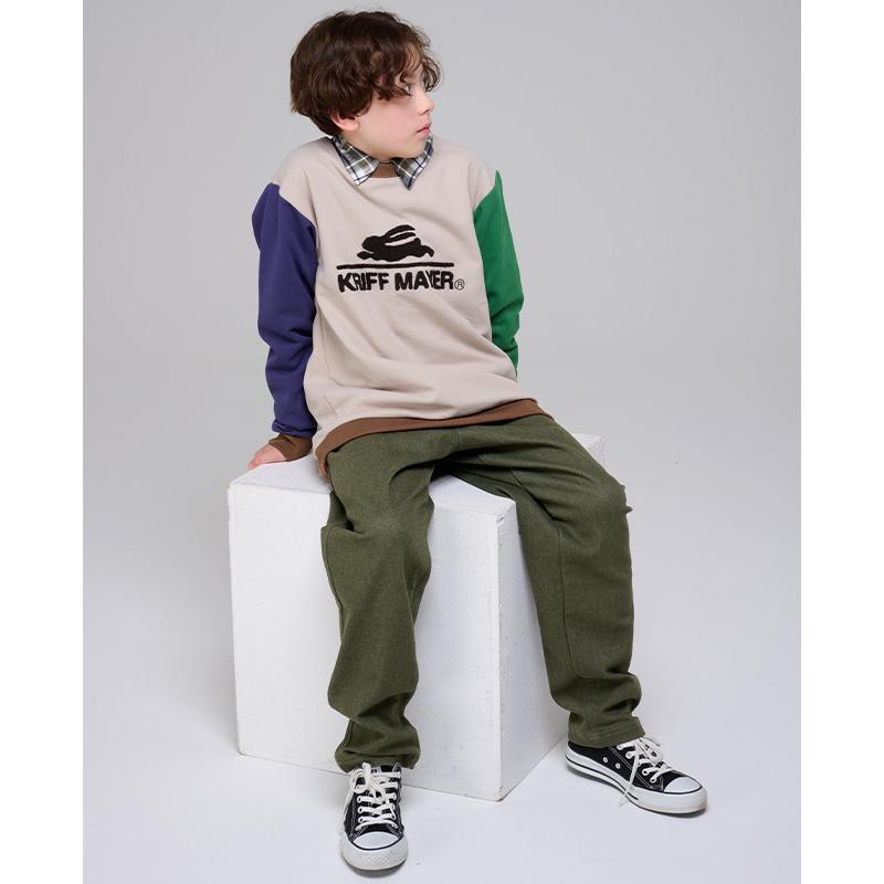 クリフメイヤー キッズ KRIFF MAYER KIDS 子供服 長ズボン ロングパンツ ズボン デニム 小学生 中学生 2025FW 裏起毛 カラーデニム ゆったり パンツ | KRIFF MAYER Kid's Collection | 13