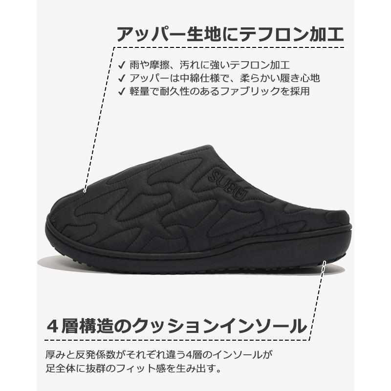 SUBU OUTLINE スブ サンダル メンズ レディース サンダル スリッポン スリッパ ルームシューズ 室内履き 温か中綿入り 防寒 | SUBU | 06