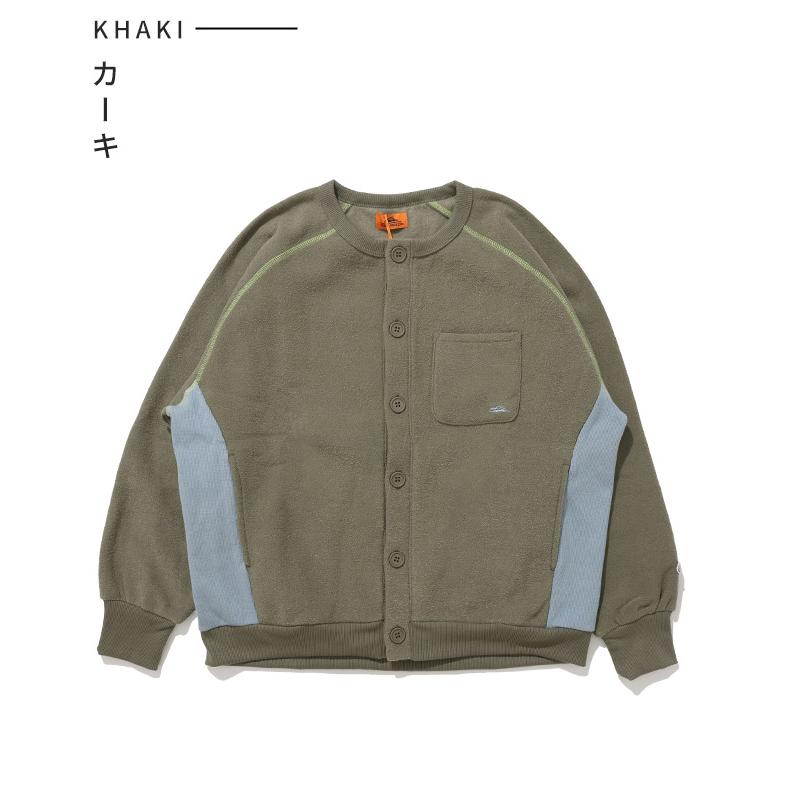 クリフメイヤー レディース KRIFF MAYER LADYS カーディガン 羽織り フリース 裏起毛 軽い 暖かい 体型カバー 配色 アメカジ ワイド カジュアル ブークレ カーデ | KRIFF MAYER Lady's Collection | 22