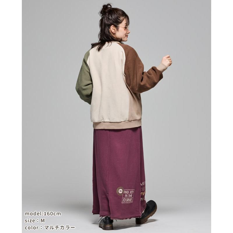 クリフメイヤー レディース KRIFF MAYER LADYS カーディガン 羽織り フリース 裏起毛 軽い 暖かい 体型カバー 配色 アメカジ ワイド カジュアル ブークレ カーデ | KRIFF MAYER Lady's Collection | 13