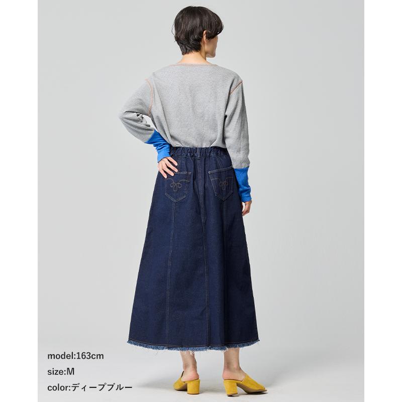 クリフメイヤー レディース KRIFF MAYER LADYS ボトムス ロングスカート 綿100 コットン シンプル ヴィンテージライク 無地 春 秋 デニム ウエスタン スカート | KRIFF MAYER Lady's Collection | 14