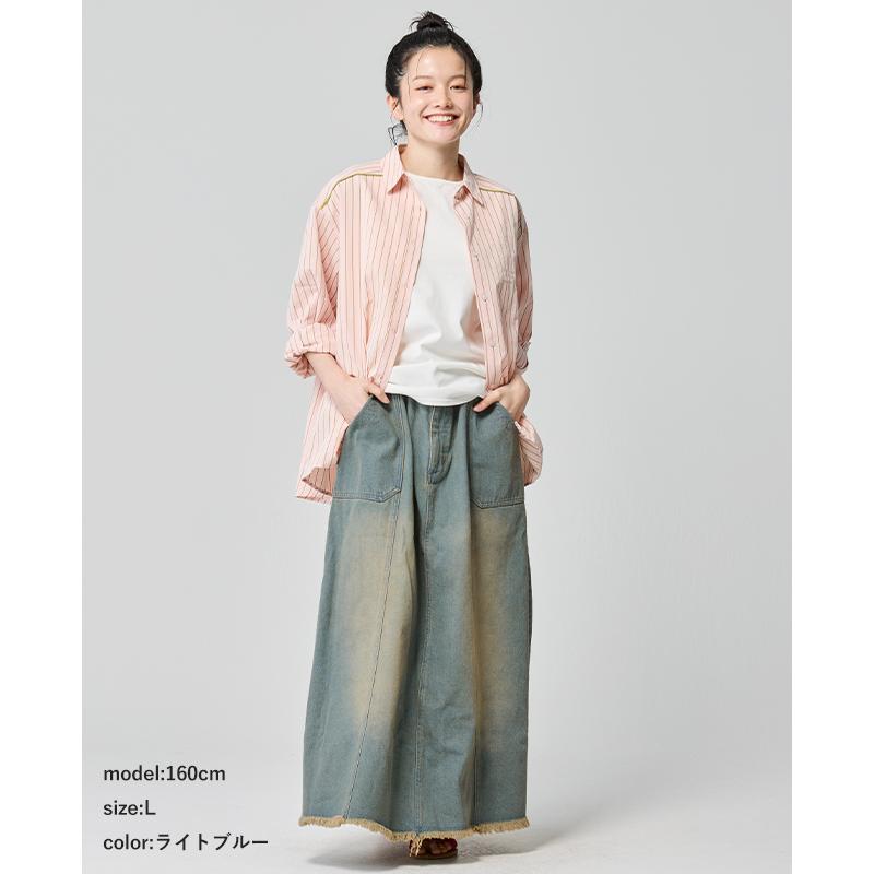 クリフメイヤー レディース KRIFF MAYER LADYS ボトムス ロングスカート 綿100 コットン シンプル ヴィンテージライク 無地 春 秋 デニム ウエスタン スカート | KRIFF MAYER Lady's Collection | 15