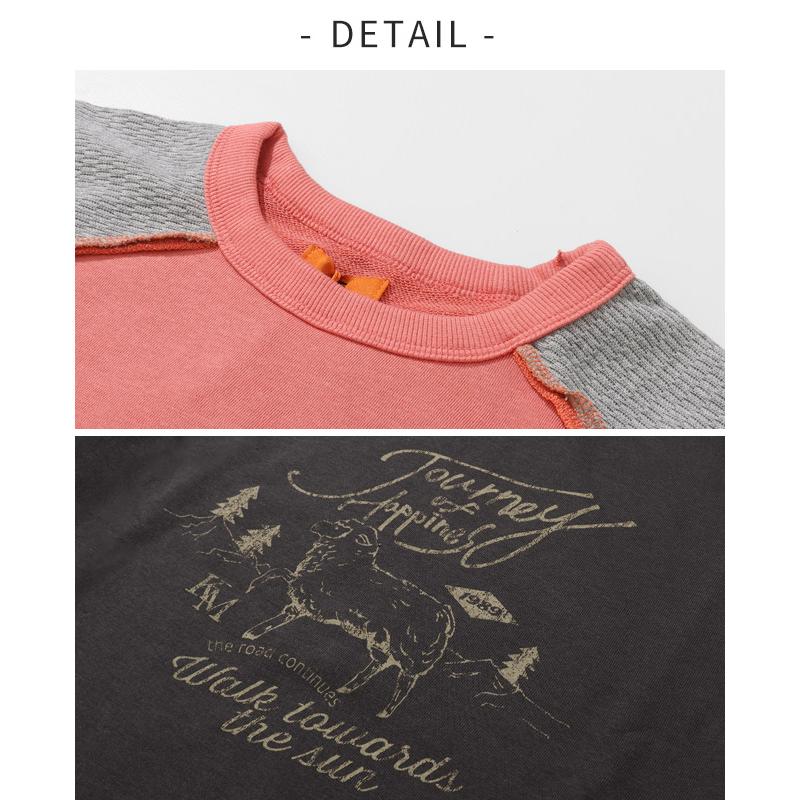 クリフメイヤー レディース KRIFF MAYER LADYS ロンT トップス ゆったり カジュアル サーマル ワッフル のび~る 裏毛 異素材 切替 スウェット | KRIFF MAYER Lady's Collection | 16