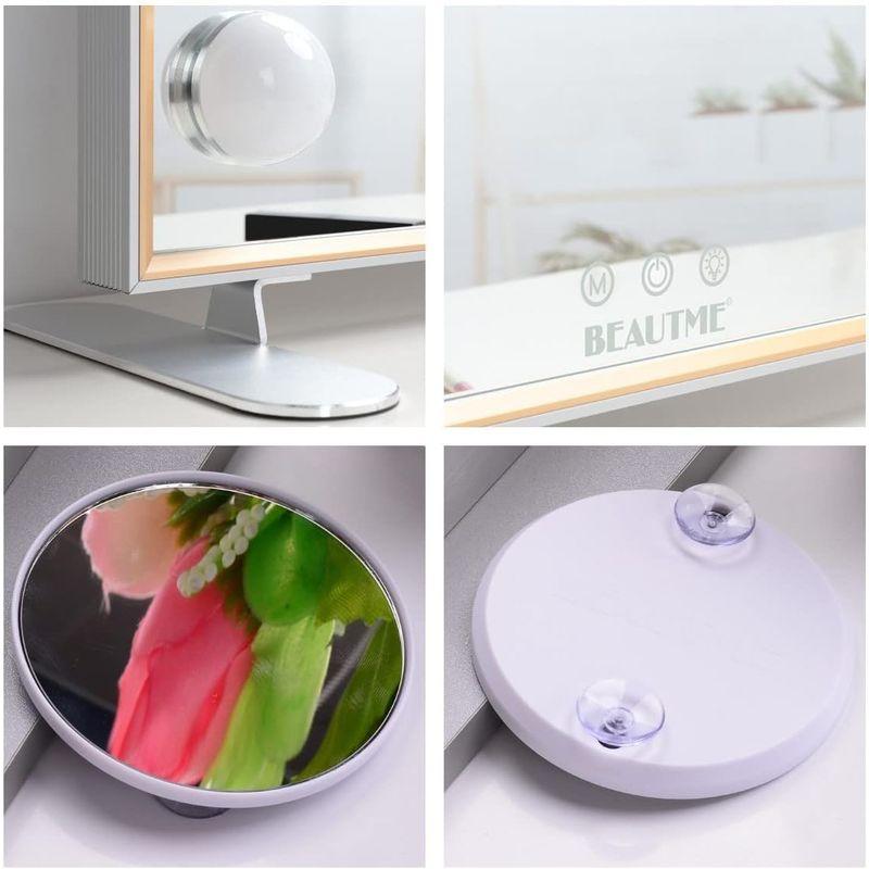 BEAUTME 化粧鏡 女優ミラー 卓上用 ハリウッドミラー 大型化粧鏡