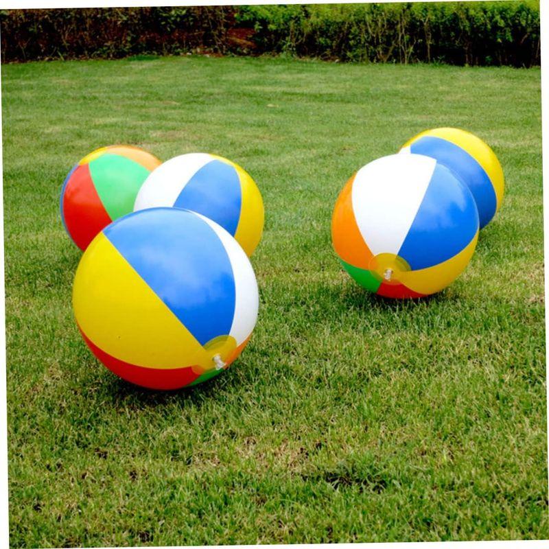 EXCEART ビーチボール インフレータブルボール サッカーボール 水遊び インフレータブル 6 個 直径25cm 子供用 水浴 屋外 プ｜krios-shop｜02