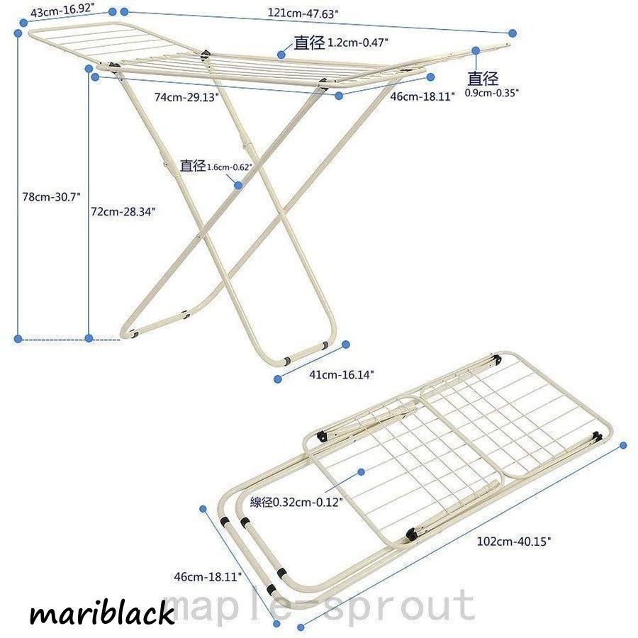 室内物干し 物干しスタンド 物干し 外 屋外 室内 物干しラック ベランダ 洗濯物干し 折りたたみ可能 工具不要 省スペース 梅雨対策｜krka-store｜03