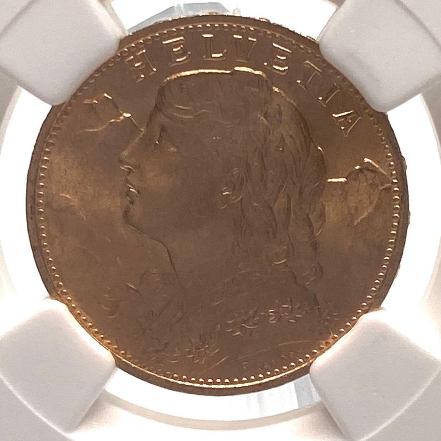 美品】スイス 20フラン NGC MS66 アルプスの少女 ブレネリ  